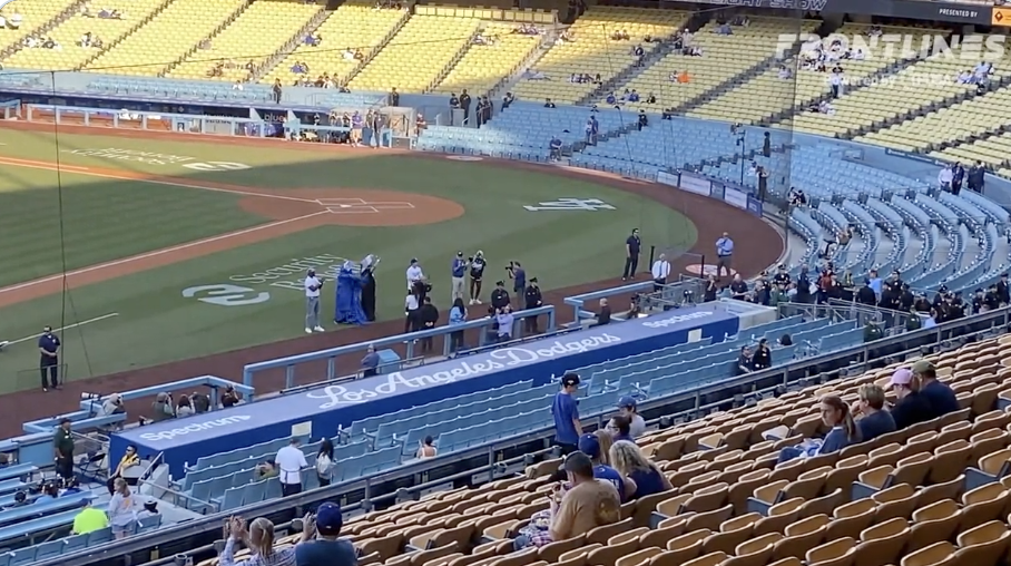Watch La Dodgers Stadium Almost Empty As Team Honors Anti Catholic