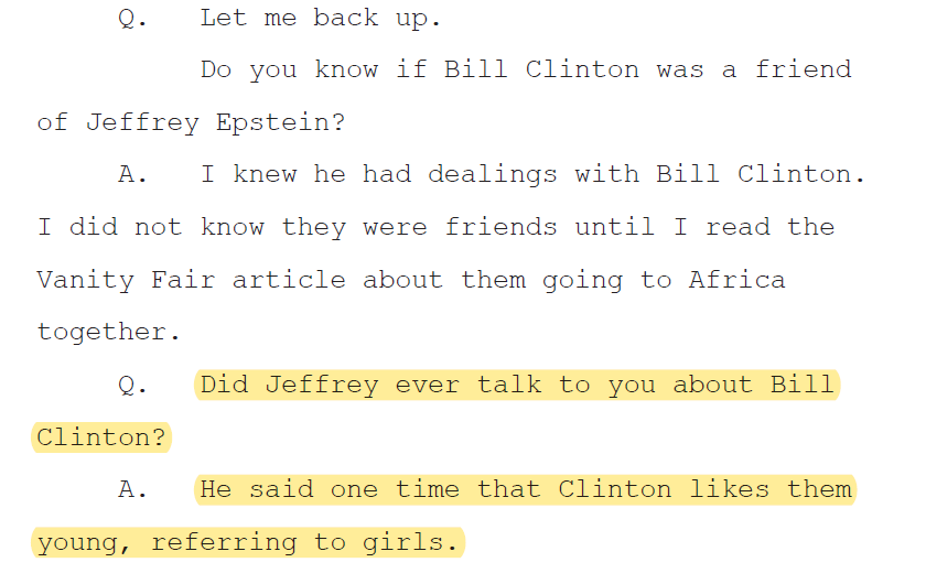 Bill Clinton Liked Them Young Epstein Witness Claims The American 8392