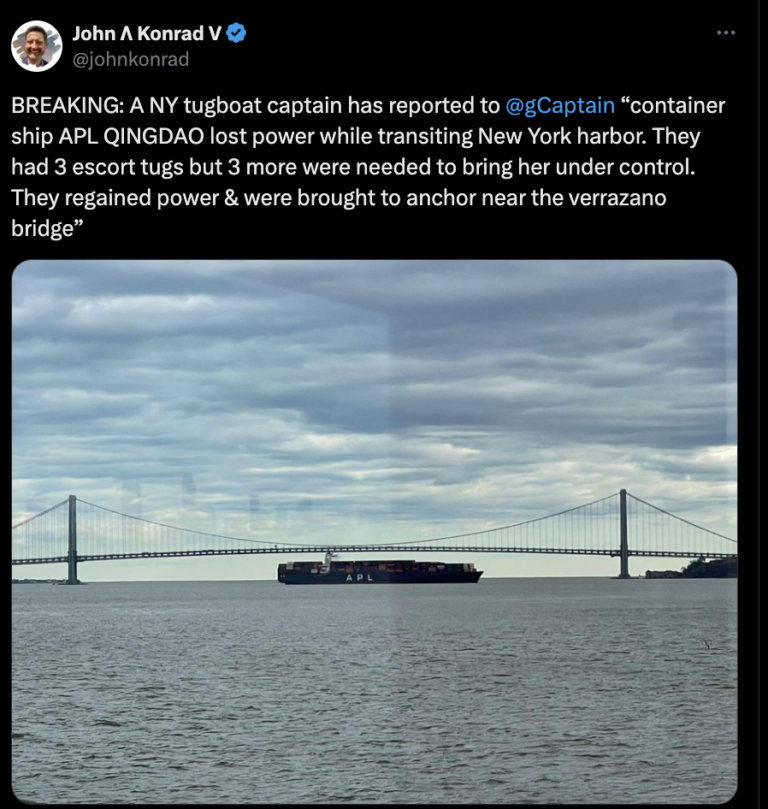 Massive Cargo Vessel Loses Power In New York City Waters - The American 