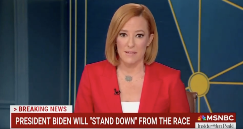 WATCH: MSNBC's Jen Psaki Shocked Biden Dropped Out, Says She Didn't ...