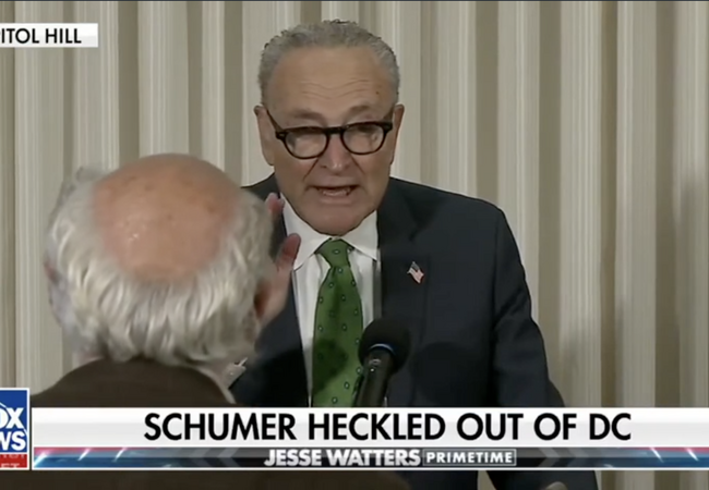 WATCH: Chuck Schumer Loses It after Getting Called Out to His Face!